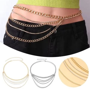 Charm Diamond Body Chain Necklace For Skirts Dress Top Clothes - Picture 1 of 11