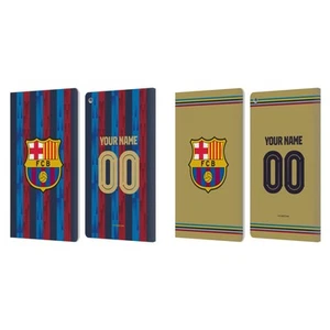 CUSTOM PERSONALISED FC BARCELONA 2022/23 KIT LEATHER BOOK CASE FOR AMAZON FIRE - Picture 1 of 8