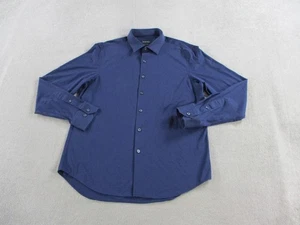Bugatchi Shirt Mens Large Blue 8 Way Stretch Button Down Long Sleeve Casual - Picture 1 of 10