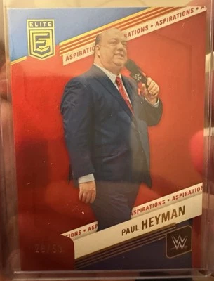 2023 Panini Donruss Elite WWE Red 28/53 Paul Heyman 32 Aspirations Card ECW - Image 1 of 2