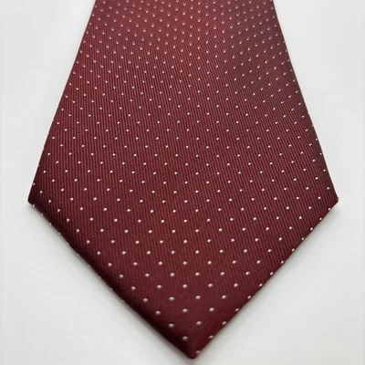 Corbata de seda Turnbull & Asser Borgoña 58x3,25” Prince of Wales Warrant Londres  Foto 1 de 4