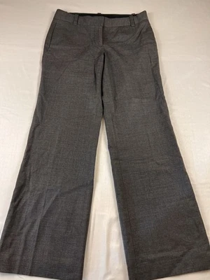 Pantalones Pantalón J Crew Favorite Fit Petite 4P Lana Gris Pierna Ancha Carrera Oficina Foto 1 de 4