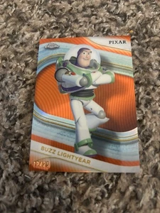 2025 Topps Chrome Disney Buzz Lightyear True Orange Refractor Toy Story /25 - Picture 1 of 3
