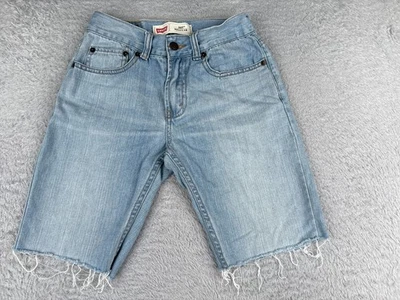 Levis Shorts Girl 14 Blue Cut Off Slim Low Regular Fit 100% Cotton Low Rise 24x9 - Image 1 of 4