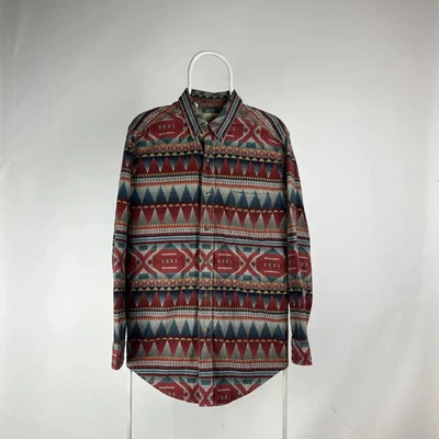 L.L Bean Shirt flannel aztec fleece size Large - Image 1 of 4