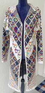 Nothern Angel Anthropologie Sweater Cardigan Duster Women Large Multicolor Aztec - Picture 1 of 16