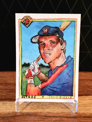Craig Biggio - 2025 Topps Shoebox Treasures por Andy Friedman 1990 Bowman Insert Foto 1 de 2