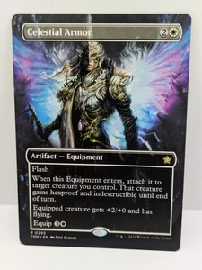 Celestial Armor - Foundations - Artifact - Rare - Borderless - FDN 295 - - Picture 1 of 2