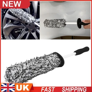 Microfibre Alloy Wheel Woolly Wand Wheel Brush Non Metal Car Washing Tool - Picture 1 of 12
