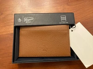 An Original Penguin ~ By Munsingwear ~ Flip Card Case. Leather. NWT - Picture 1 of 9