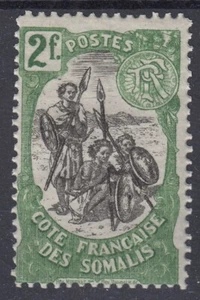 TIMBRE COTE DES SOMALIS 2 F VERT N° 65 NEUF ** GOMME SANS CHARNIERE - Picture 1 of 2