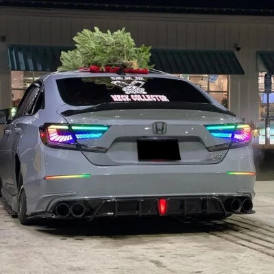 Fits 2018-2022 Honda Accord Sedan RGB LED Tail Lights Assembly w/ Animation - Image 1 of 4