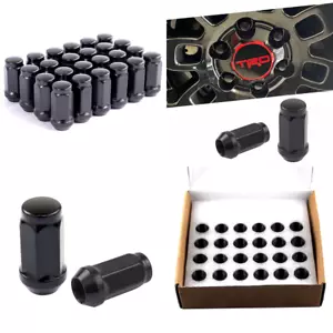 Lug Nuts Black 19Mm Hex Compatible with Chevy GMC 6 Lug Aftermarket Wheels... - Picture 1 of 7