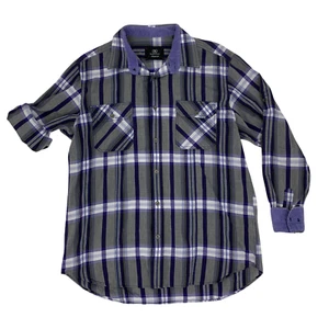 Bugatchi Shaped Fit Shirt Mens Size L Long Sleeve Button Up Cotton Blend *READ - Picture 1 of 11