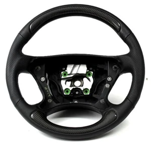 MERCEDES LENKRAD LEDER CARBON R230 W209 CLK W211 CLS C219 VICTOR - Picture 1 of 7