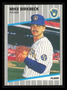 Mike Birkbeck 1989 Fleer #178  Milwaukee Brewers