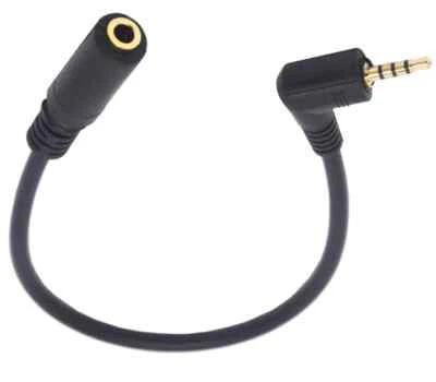 2.5mm 4 Pole to 3.5mm 4 Pole Female TRRS Audio Extension Cable Male to Female - Image 1 of 4