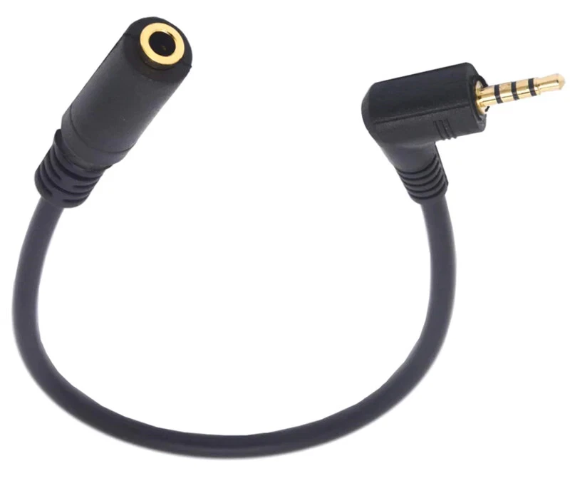 2.5mm 4 Pole to 3.5mm 4 Pole Female TRRS Audio Extension Cable Male to Female - Image 1 of 4