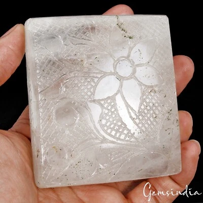 2250Ct Natural Untreated White Quartz Baguette Carved Huge Loose Museum Size Gem - Image 1 of 4