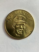 1990 Bandai Baseball Stars Coin Joe Carter San Diego Padres