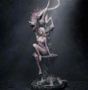 Modellino figura garage 1/8 1/6 1/4Fantasy Dragon Lady stampa 3D non verniciato non assemblato - Foto 1 di 8