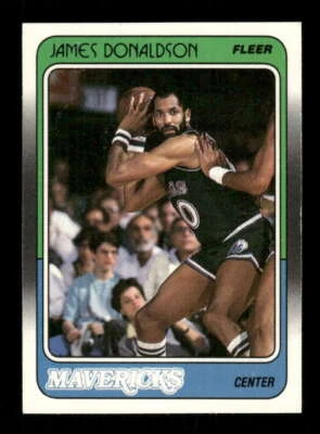 1988-89 Fleer Basketball 29 James Donaldson NM centered BXCP23 - Image 1 of 2