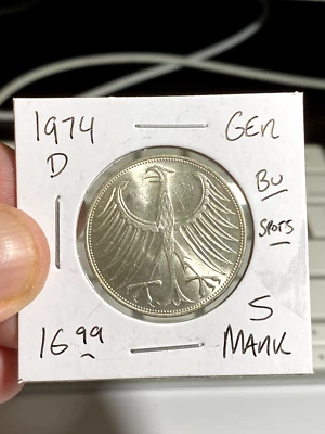 1974 D Germany 5 Mark BU - Image 1 of 2