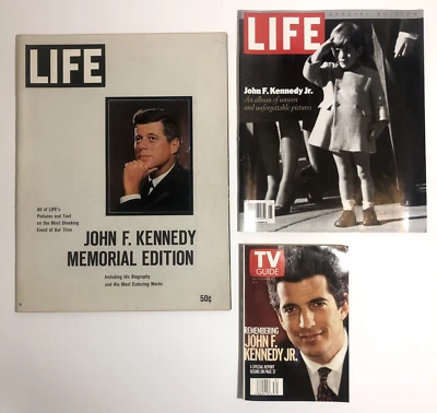 LIFE Magazine TV Guide- John F Kennedy JFK Jr Memorial Edition 1963 1999 lot - Image 1 of 4