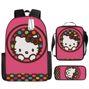 Hello Kitty Backpack Includes Lunch Bag and Pencil Case - Picture 1 of 4