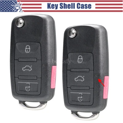 2 Repuestos Para VW Golf MK4 Beetle Jetta Passat GTI Mando a Distancia Llavero Estuche Carcasa Foto 1 de 4
