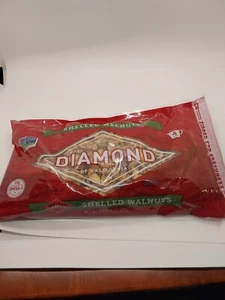 Shelled Walnuts Diamond Brand 1 Pound Bag Omega 3 Non Gmo - Picture 1 of 3