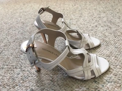 ZAPATOS MUJER DONALD J PLINER CUERO BLANCO/ROSA NUEVOS talla 8 M HECHO EN ESPAÑA Foto 1 de 4