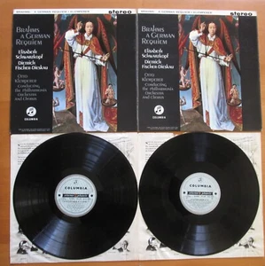 SAX 2430-1 ED1 Brahms A German Requiem Otto Klemperer 2LP NM Columbia 1st B/S - Picture 1 of 9