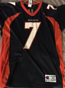 Denver Broncos John Elway 7 Vintage Champion Jersey Mens 44 Navy - Picture 1 of 5