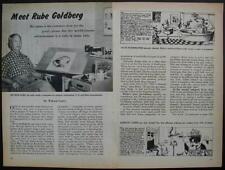 RUBE GOLDBERG 1959 article Wacky Inventor Cartoonist