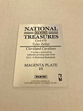 2013-14 Preferred Tyler Zeller Magenta Printing Plate 1/1 Real 1 Of 1 Rare