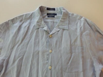 Daniel Cremieux Men's Silk&Linen Blend Button Front Shirt Size L - Image 1 of 3