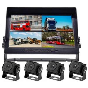 10.1" Quad Monitor DVR Video Recorder 4x Backup camera System For Truck RV Kit - Picture 1 of 14