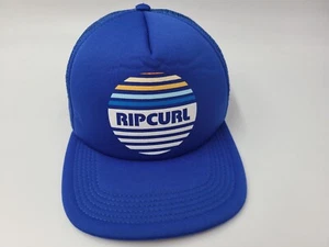 Rip Curl Surf Apparel Mesh Trucker Snapback Hat Cap Beach Outdoor Men Women Blue - Picture 1 of 14