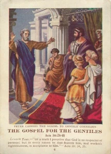 Christian Picture Lessons Card The Gospel for the Gentiles 1916 - Picture 1 of 2