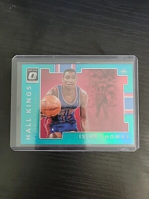 2017-18 Donruss Optic Isiah Thomas Hall Kings Aqua Prizm /25 Pistons SSP RARE - Image 1 of 2