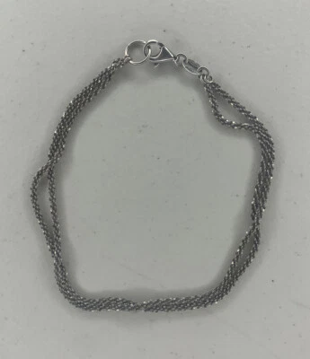 Used 925 Milor Italy Sterling Silver Bracelet 9" Raised Popcorn Design - 5.4g Foto 1 de 4