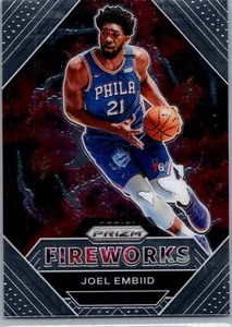 Joel Embiid #13 2020-21 Panini Prizm Fireworks Philadelphia 76ers - Picture 1 of 2