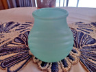 Used Vintage Aqua Green Glass Vase F.T.D.A 8 USA Made