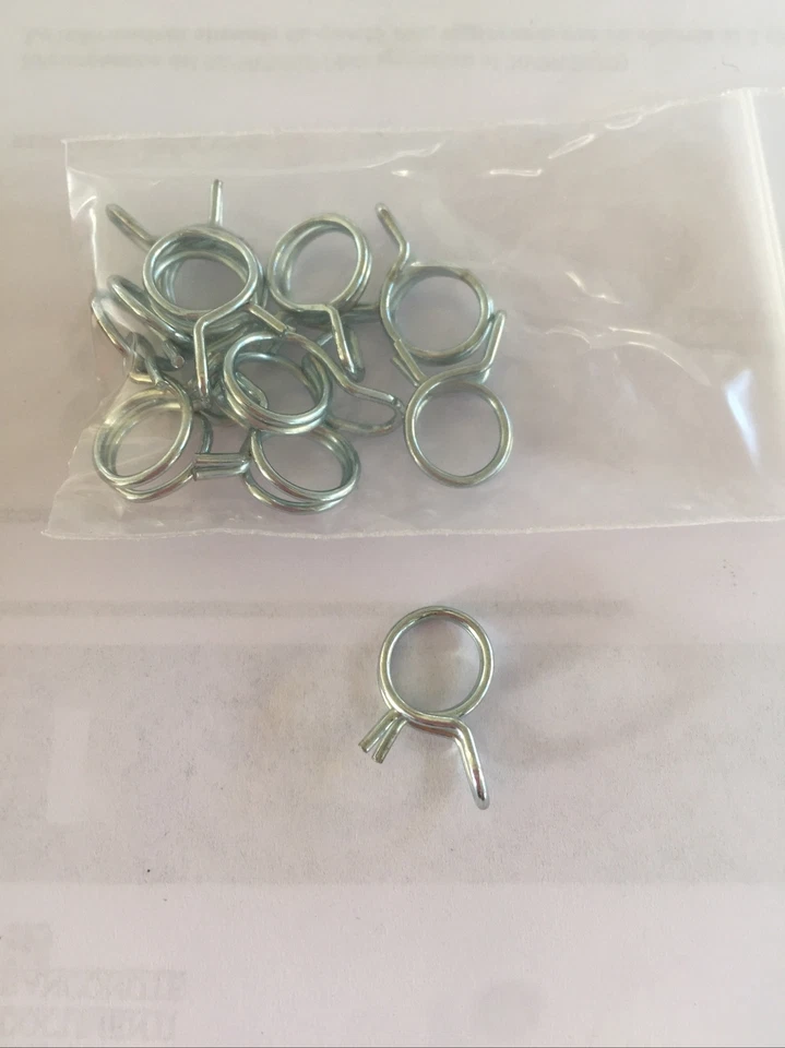 FASCETTE MOLLE STRINGI TUBO BENZINA ZINCATE 10 PEZZI DIAMETRO 8 MM