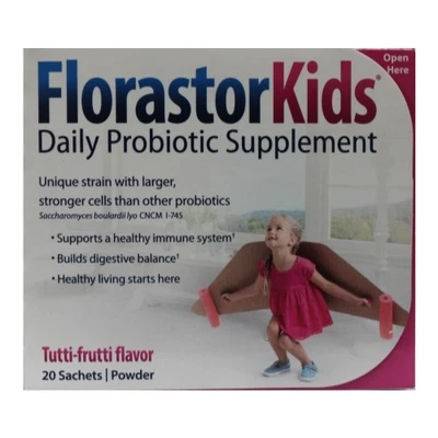 Paquetes de suplementos dietéticos probióticos Biocodex Florastor para niños de 20 unidades cada uno Foto 1 de 4