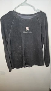 Abercrombie Kids Girls Distressed Grey Crewneck Sweatshirt Size 15/16 - Picture 1 of 4