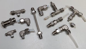 Konvolut Swagelok Cajon Parker Fujikin Edelstahl Beschläge Ellenbogen - Bild 1 von 5