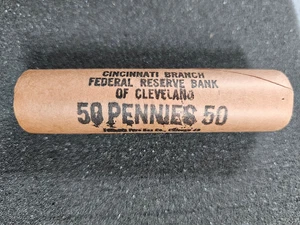 🌟 1944-D OBW OLD BANK WRAP PENNY ROLL BU UNCIRCULATED LINCOLN WHEAT CENT - Picture 1 of 4