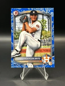 2025 Bowman Baseball Anderson Brito BP-98 Blue Pattern /125 Houston Astros - Picture 1 of 2